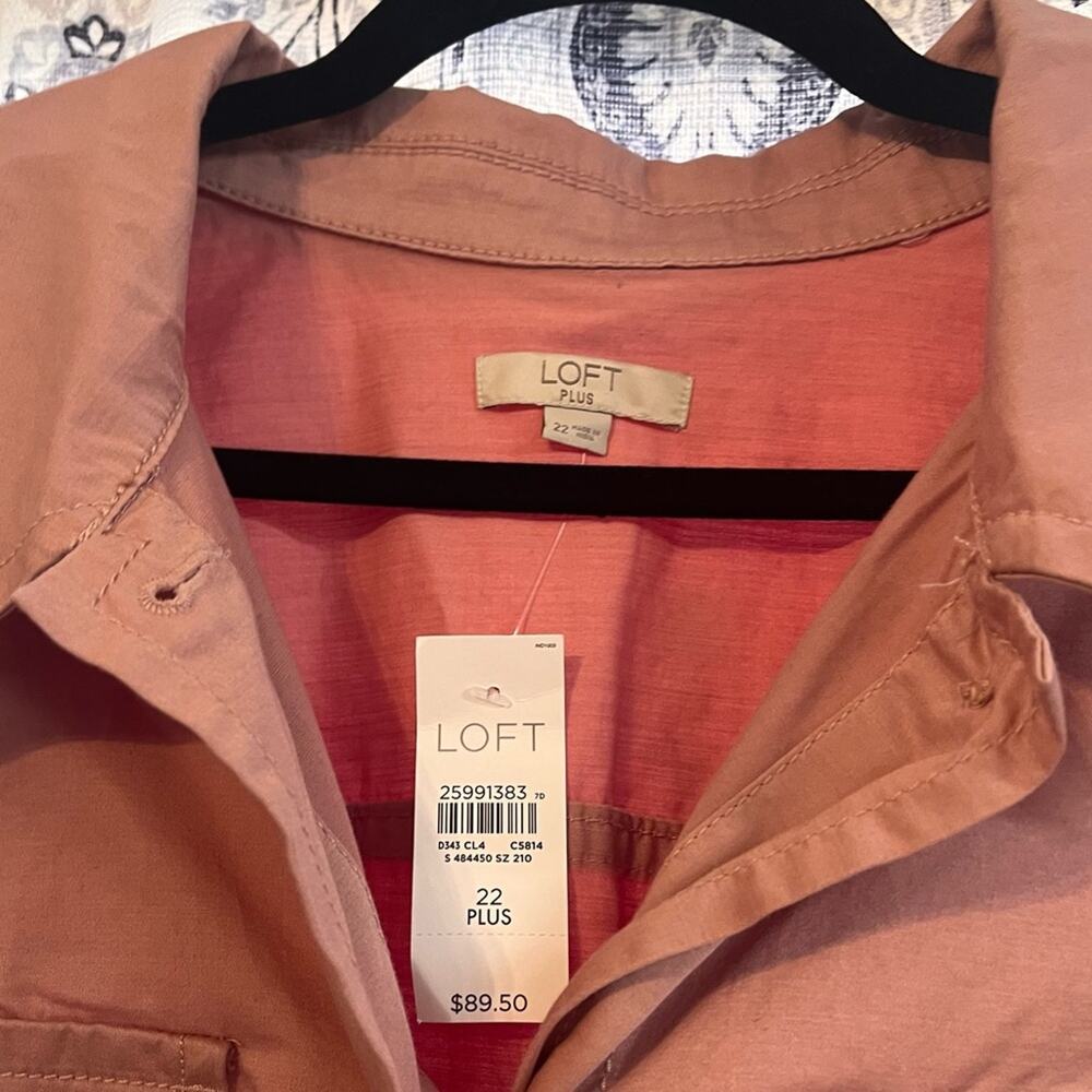 Loft Pink Button Front Jacket Size 22 - Picture 7 of 8